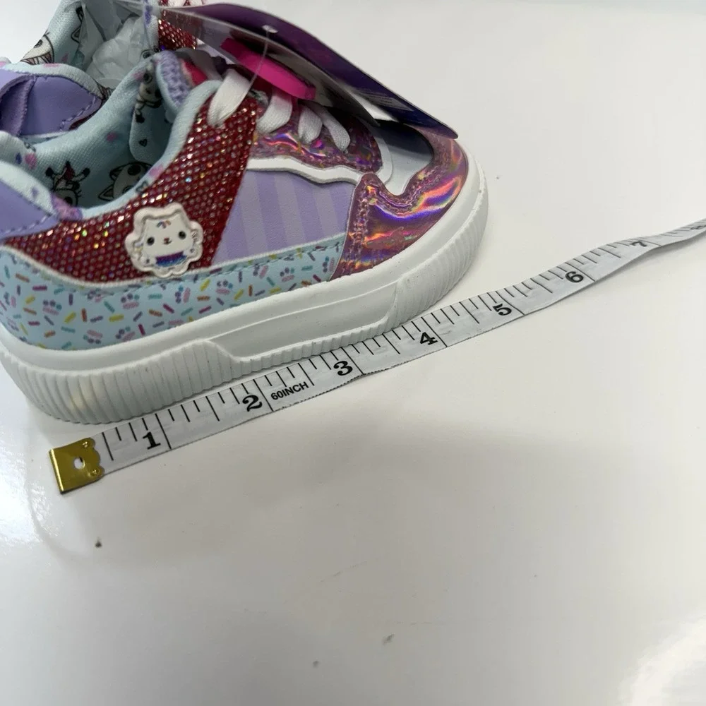 Girls Toddler Size 5 Gabbys Dollhouse Tennis Shoes NWT Sparkling Pink And White